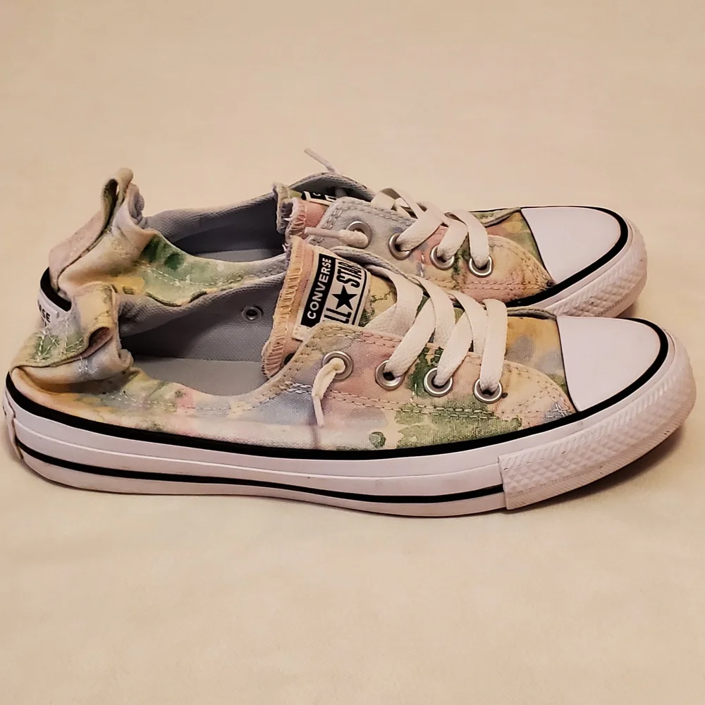 Converse Women's 8 Watercolor Shoreline Slip Sneakers - Picture 4 of 7